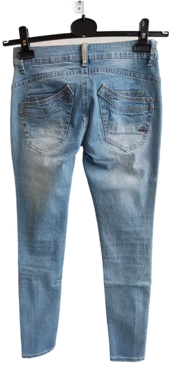 Buena Vista Damenjeans hellblau gemustert - Gr. W27 - Bild 2