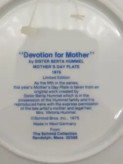 Vintage Berta Hummel Muttertags-Wandteller - Bild 4