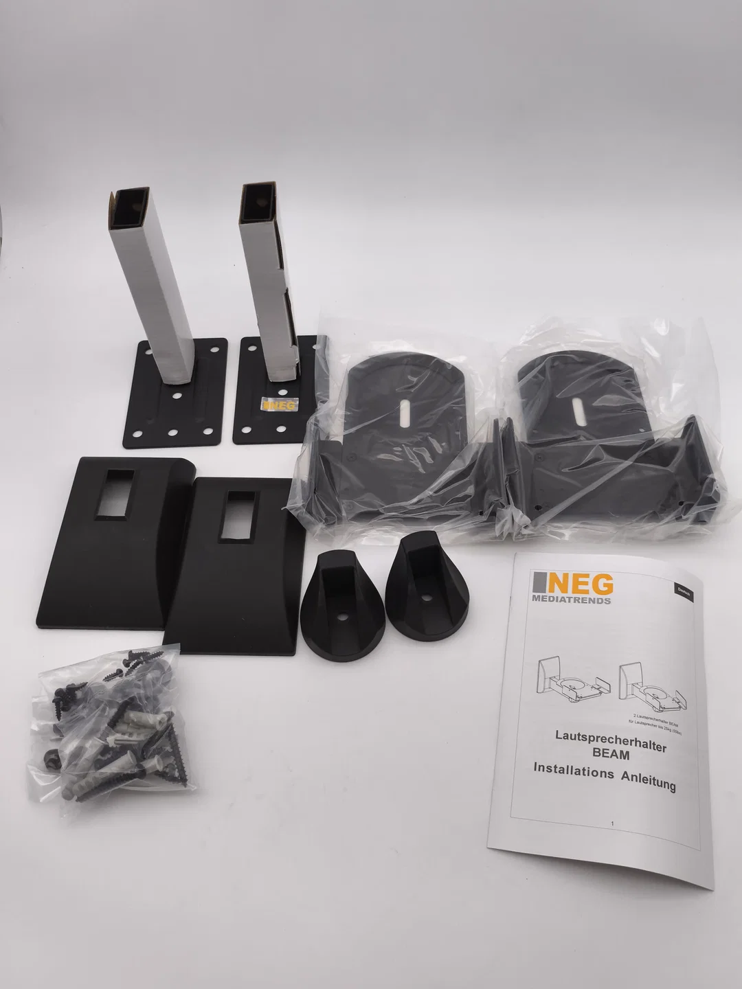 Neg, Lautsprecher Halterung BEAM-201B schwarz, NEU – Bild 2
