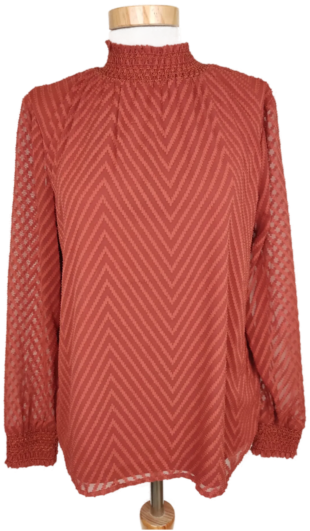 Only Damen Bluse rotbraun - S/36 - Bild 4