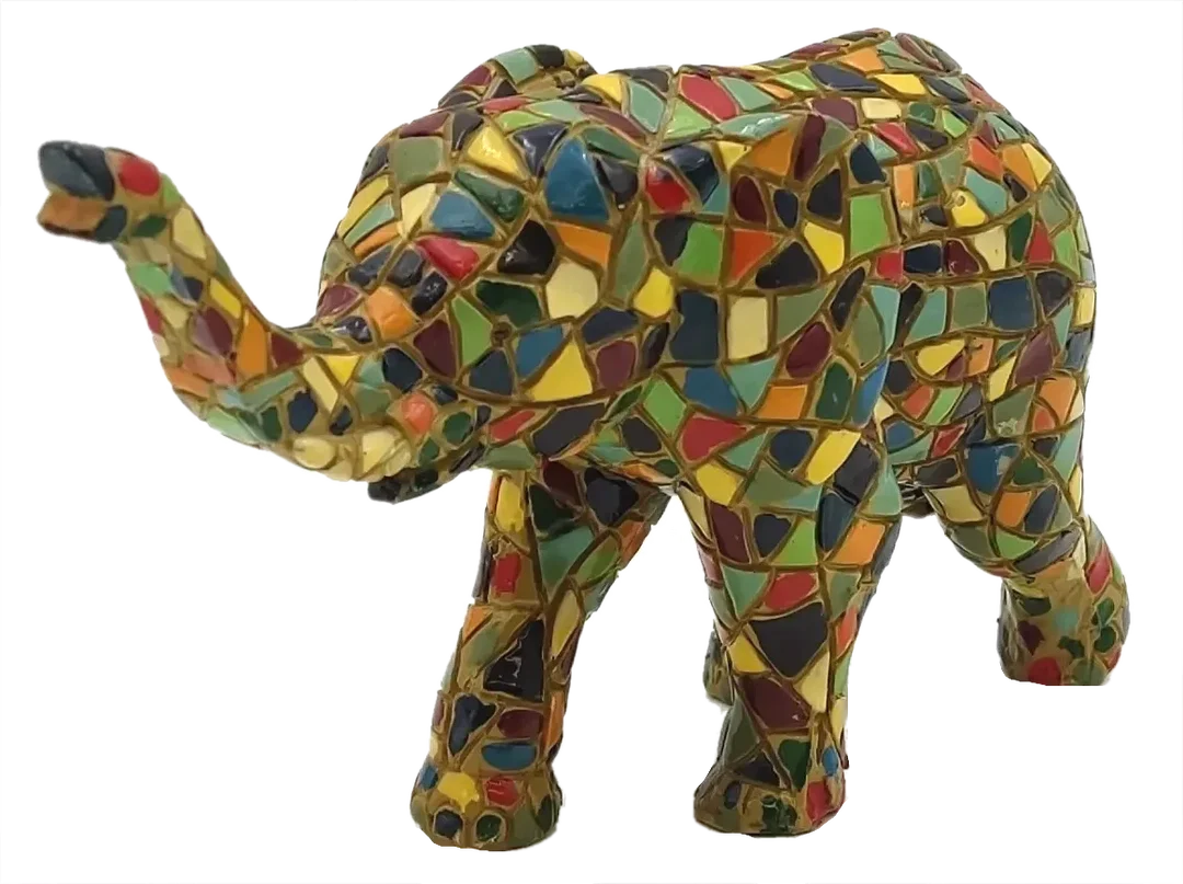 Mosaik Elefant - Gaudí‑Stil - Bild 1