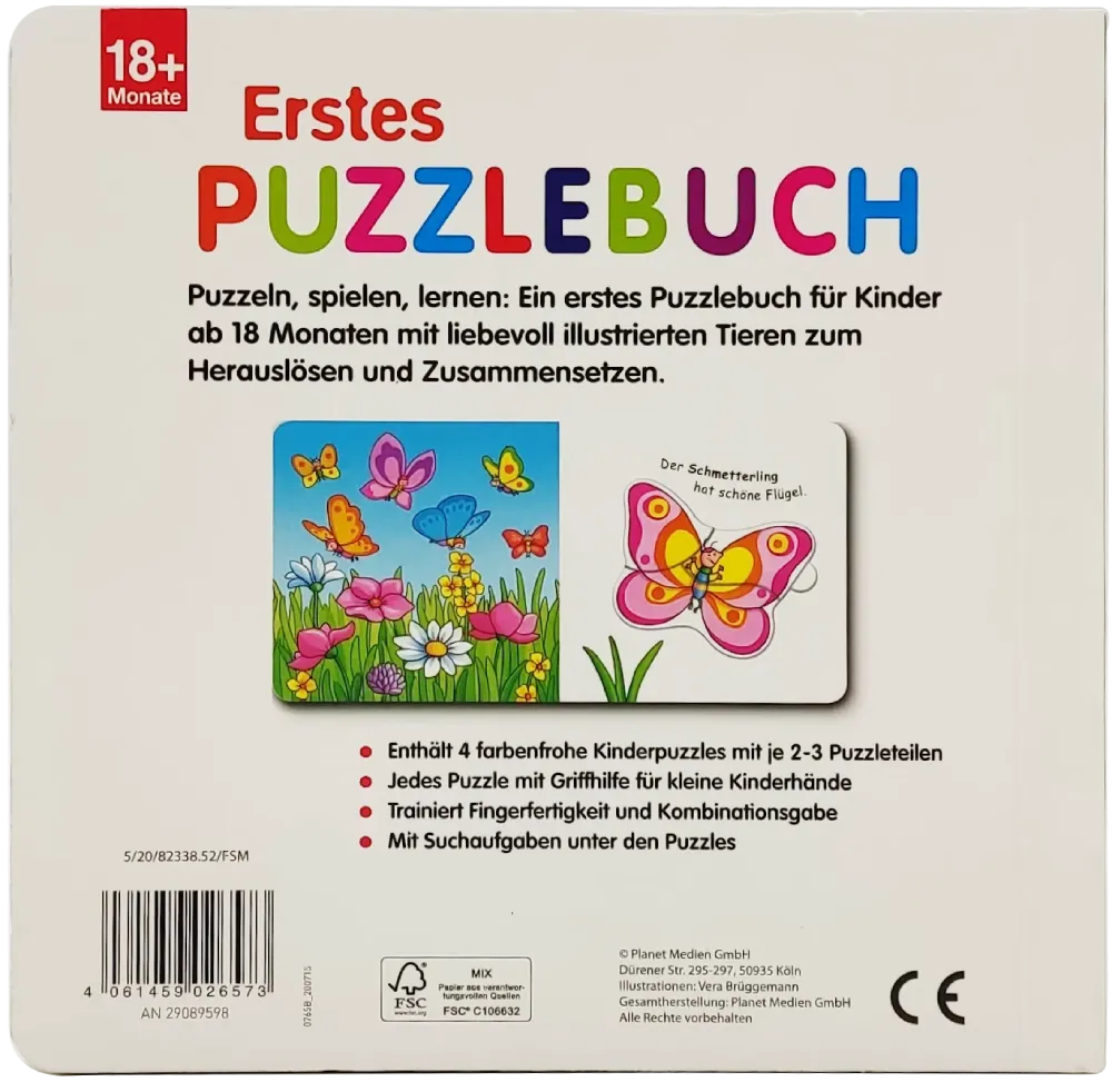 Buch "Erstes Puzzlebuch (Mit 4 Puzzles)" für Kinder ab 18+ Monate – Bild 2