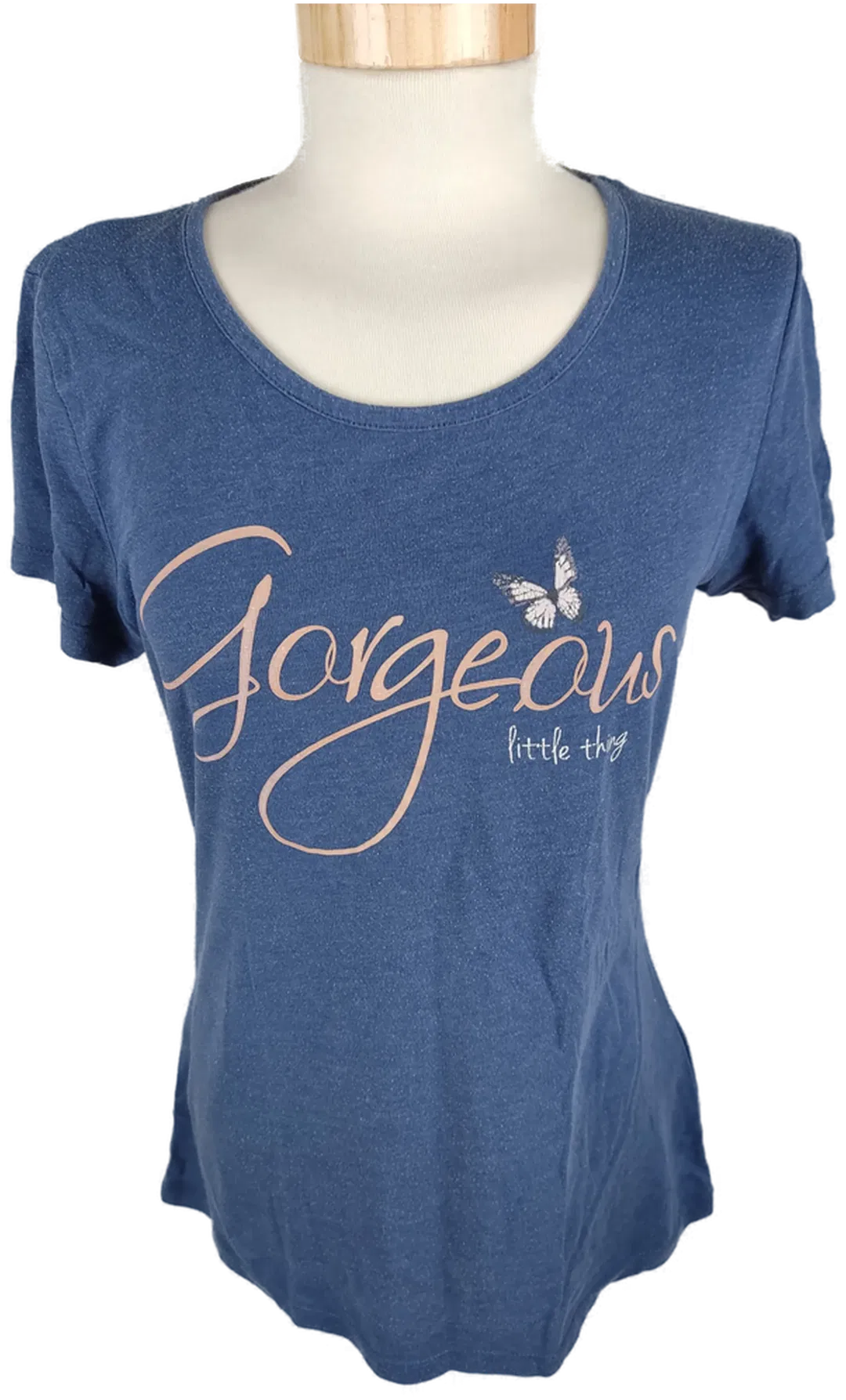 Blau Bedrucktes T-Shirt - Größe XS - Top Qualität - Bild 1