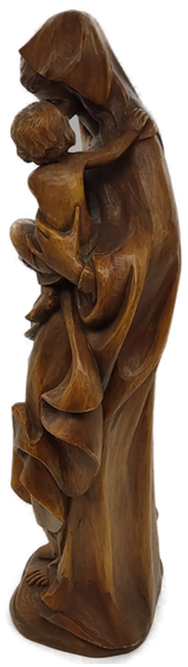 Heiligenfigur Muttergottes mit Jesus im Stil des 18. Jh. (Oberammergau), Holz, Höhe ca 68cm – Bild 5