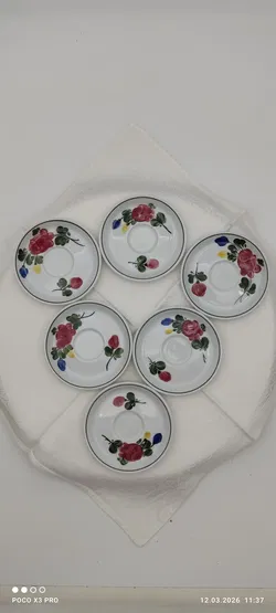 Lilien Porzellan Mocca-Untersetzer 6er | Sammlerstück - Bild 5