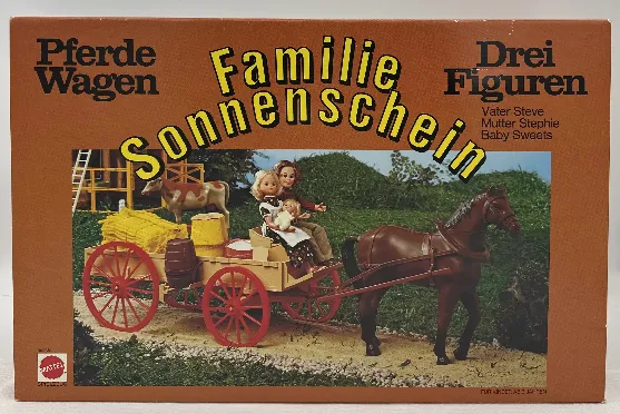 Mattel Vintage Spielzeugset - Familie Sonnenschein Pferdewagen 1977 - Bild 1