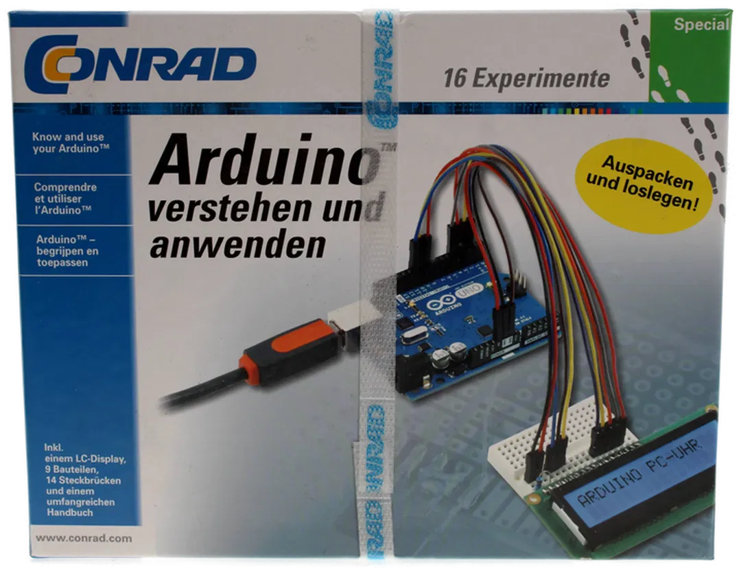Conrad Arduino™ Starterset – „Arduino verstehen und anwenden“ – 16 Experimente – inkl. LCD-Display & Bauteile - Bild 1