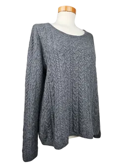 Garnet Hill Damen Pullover (Kaschmir), grau - Gr. M - Bild 2
