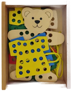 TCM Fädelspiel -Lernspiel Holz - Bild 3