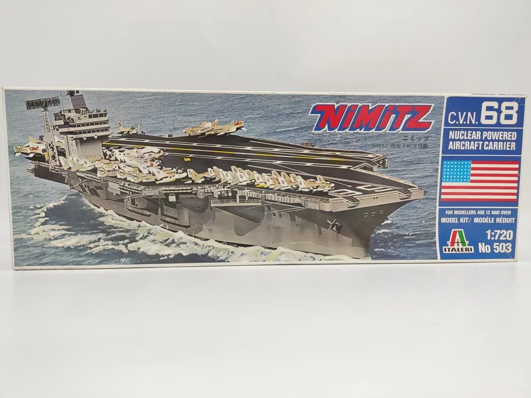 NIMITZ C.V.N.68 Nuclear Powered Aircraft Carrier Model KIT/ ITALERI No 503 - Bild 1