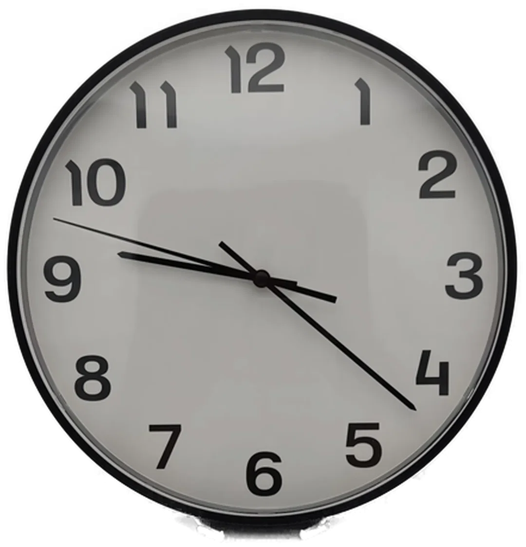 IKEA Pluttis Wanduhr Weiß/Schwarz | Ohne Batterie - Bild 1