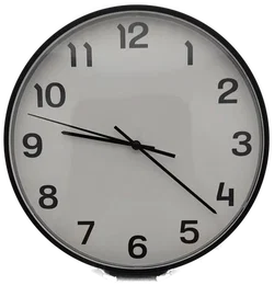 IKEA Pluttis Wanduhr Weiß/Schwarz | Ohne Batterie - Bild 1