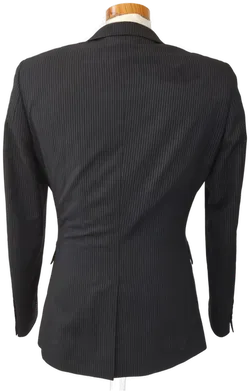 H&M Herren Sakko, schwarz Nadelstreif, Gr.48 ultra slim fit - Bild 2