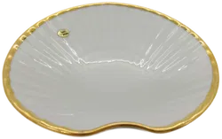 Bavarian Porcelain GENUINE Seifen Schale aus Porzellan mit Goldrand - Bild 2