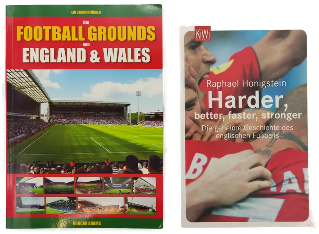 Die Football Grounds von England & Wales - Duncan Adams + Harder, better, faster, stronger - Raphael Honigstein, 2 Bücher - Bild 1