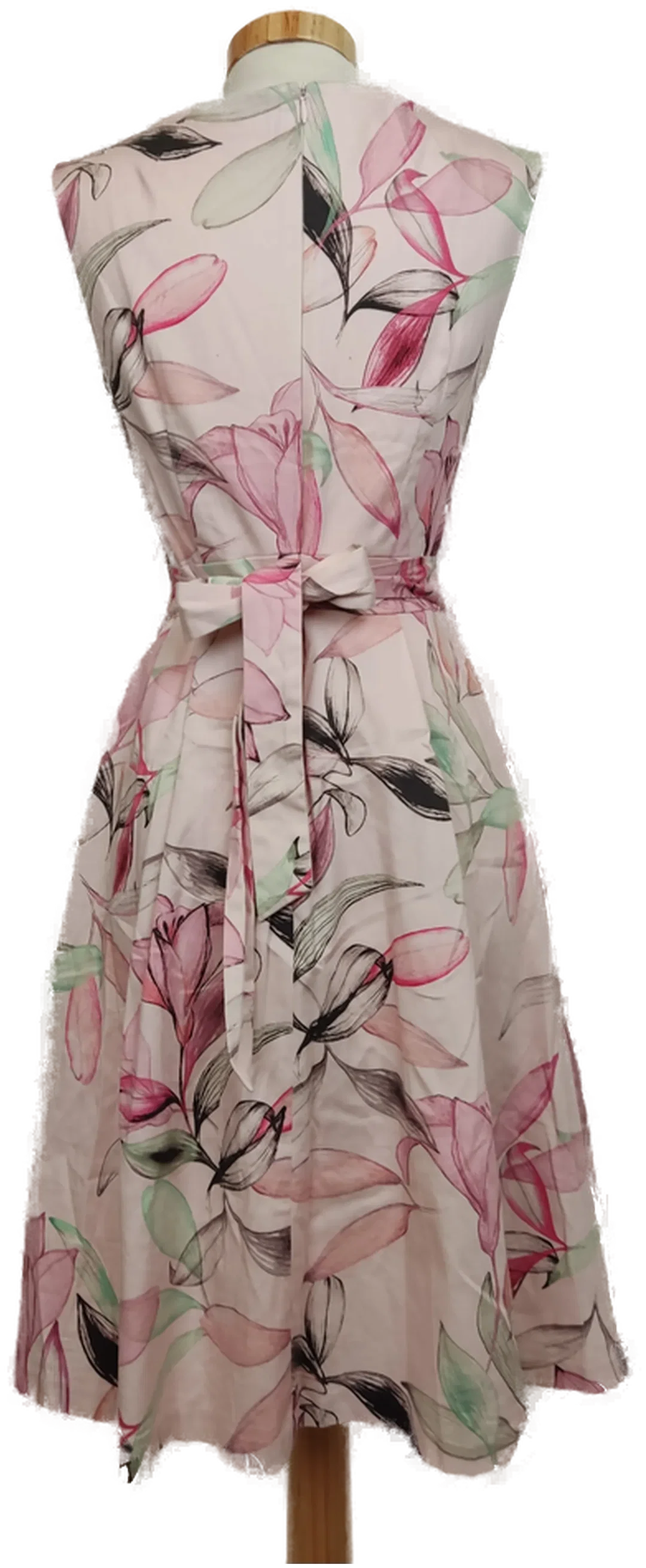Comma Damen Sommerkleid rosa/geblümt Gr. 34 – Bild 4