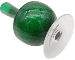 Vintage Glas Vase Craquele 60er Jahre grün klar - Bild 4