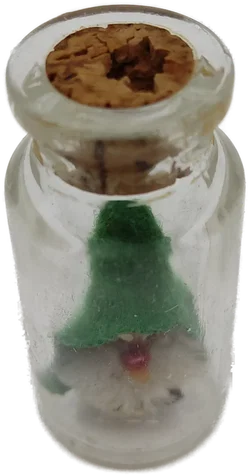 Skandinavische Miniatur-Wichtelfigur in Glasflasche | Geschenkidee - Bild 5