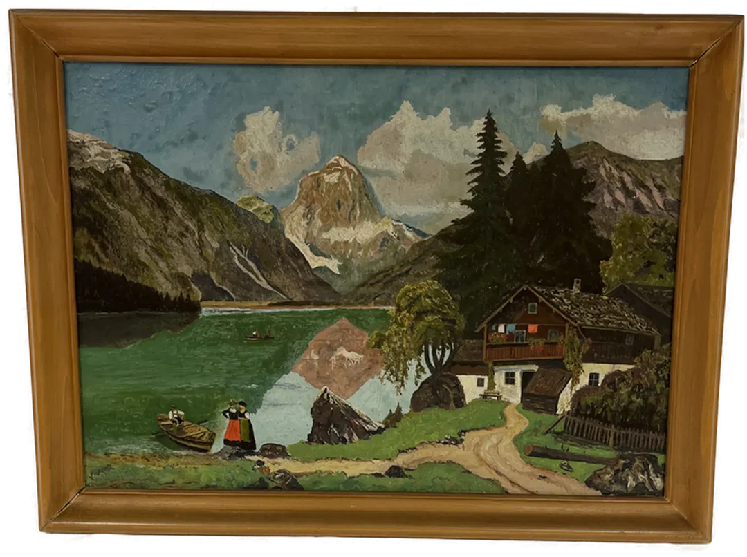 Landschaftsgemälde 78 x 57 Maler unbekannt - Bild 1