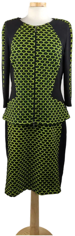 Joseph Ribkoff by Flamm Wien - raffiniertes Kostüm schwarz & grün - L/40 - Bild 4