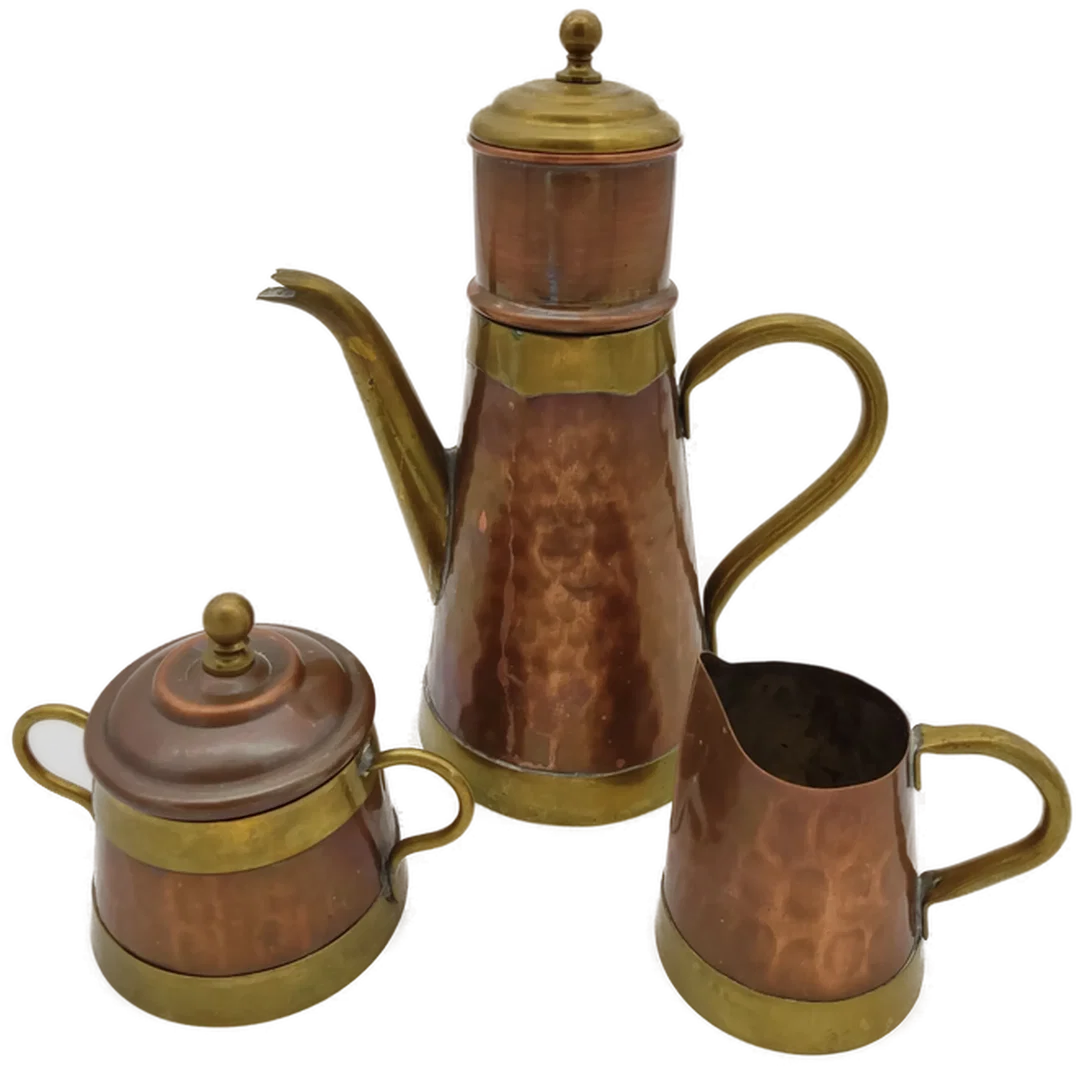Kupfer Teeset 3-teilig - Bild 1