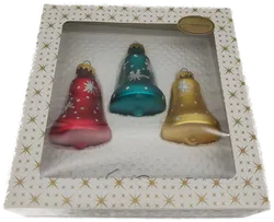 3x Christbaumglocken aus Glas - Bild 1