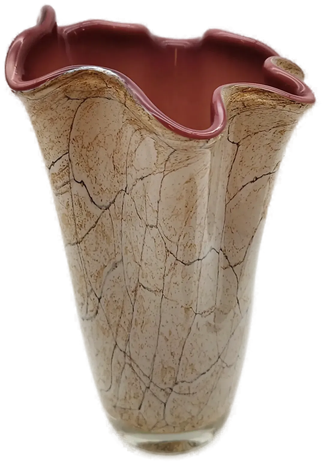 Vase, Glashütte Jozefina Krosno Mundgeblasen | Polnisches Unikat - Bild 4