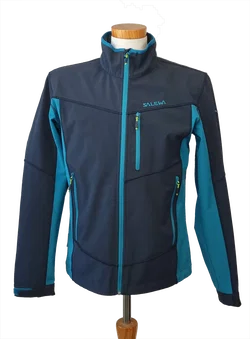 Salewa Herren Softshelljacke,schwarz/türkis - Gr. 48/M