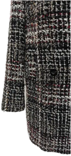 Esprit Damenmantel mit Wollanteil in schwarz-rot-weiß, Größe 44 - Bild 3