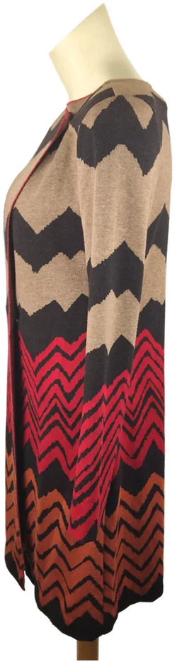 Damenweste Ana Alcazar | Beige-Schwarz-Rot im Zickzackmuster – Vorschau 2