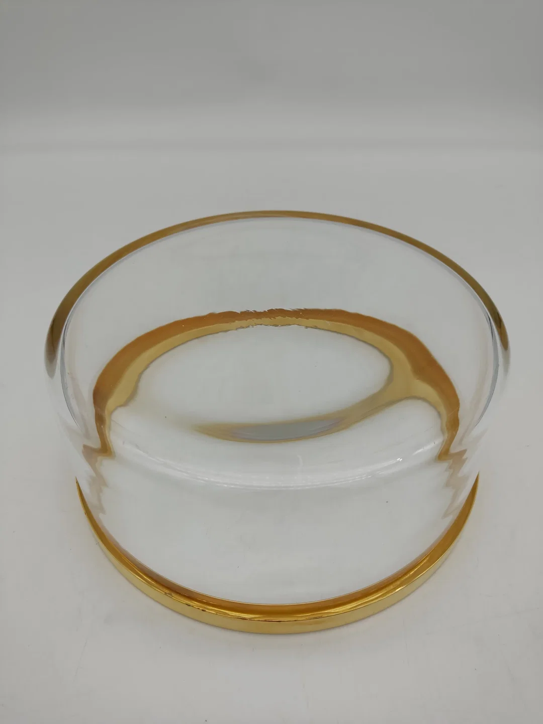 Glasschale mit vergoldetem Rand / 19 cm – Bild 3