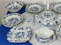Blue Danube mit Zwiebelmuster Japan Porzellan Essgeschirr-Set 14-tlg. | Festliche Stimmung - Bild 7