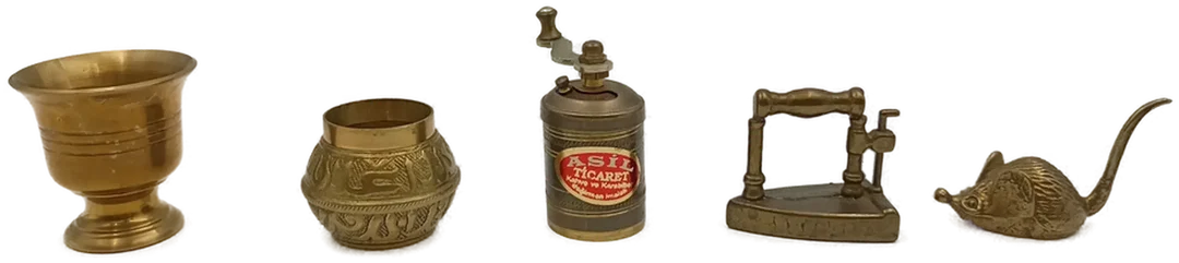 Vintage Messing-Deko-Set (5-teilig) – Bild 3