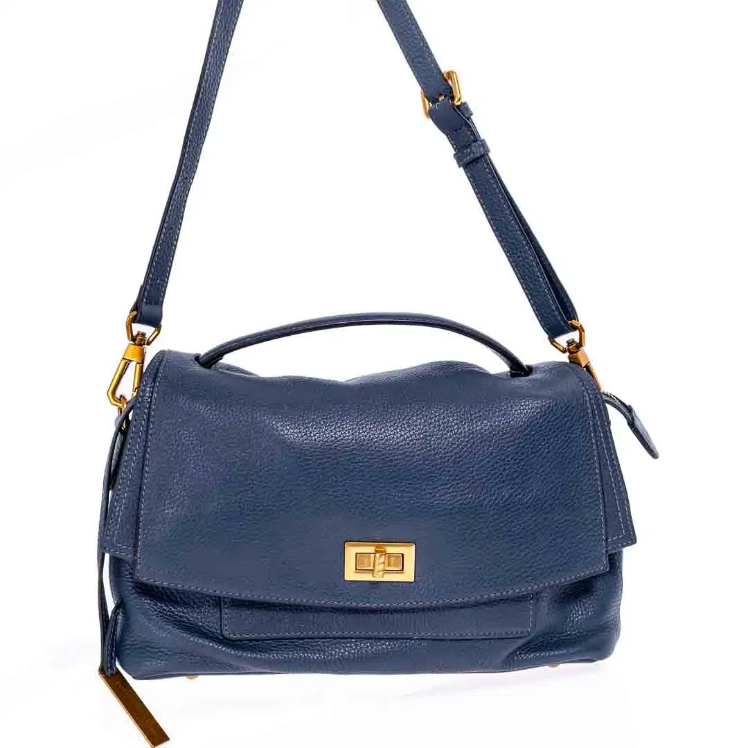 Smaak Amsterdam Umhänge/Handtasche Leder blau/grau - Bild 1