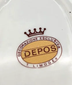 Mini Porzellan Dekoschälchen Depos T.Limoges  | Handbemaltes Unikat – Vorschau 4