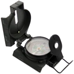 Militär-Kompass – Klappkompass mit Peilung & Lineal, ca. 7,5 cm, olivgrün - Bild 3