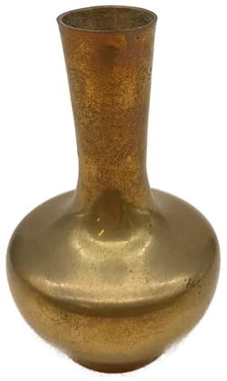 Vintage Messing Knospenvase mit langem Hals – Vorschau 2