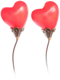 2× Tischlampe Herzform rot – romantische Deko-Leuchten aus Metall & Glas – Höhe ca. 55 cm - Bild 4