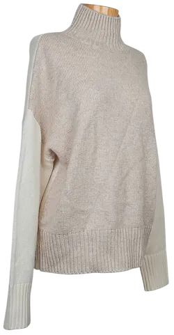 RENA MARX Damen Wollpullover, beige/weiß - Gr. M  - Bild 2