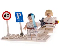 LEGO Star Wars Luke Skywalker & Rey Minifigur mit Lichtschwert - Bild 1