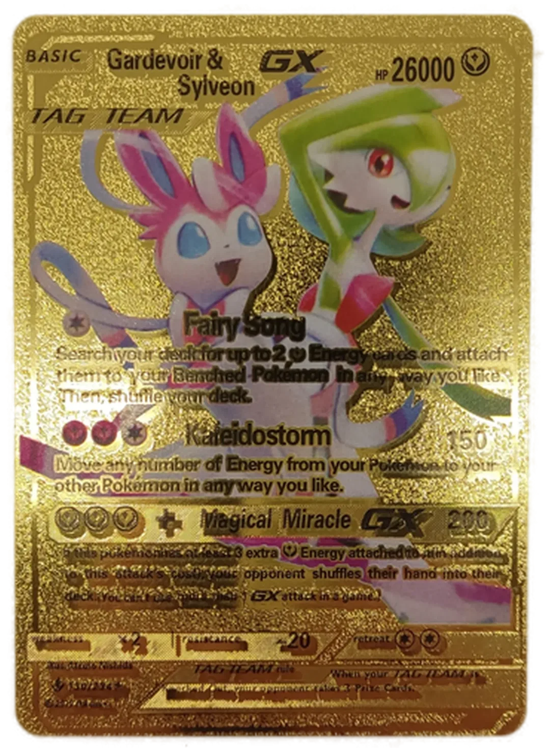 Pokémon Sammelkarte Goldfolie Basic Gardevoir & Sylveon GX - Bild 1