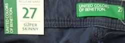 United Colors of Benetton Damen Jeans dunkelblau Gr. 27 – Vorschau 3