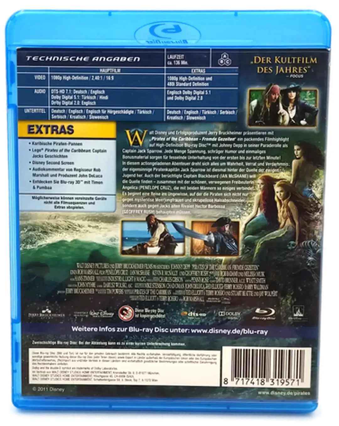 Blu-Ray "Pirates of the Caribbean - Fremde Gezeiten" – Bild 2