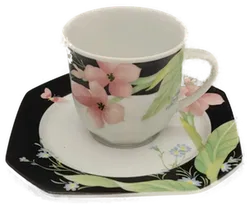  Kaffeeservice mit Blütendekor, 21-teilig, Porzellan - Bild 5