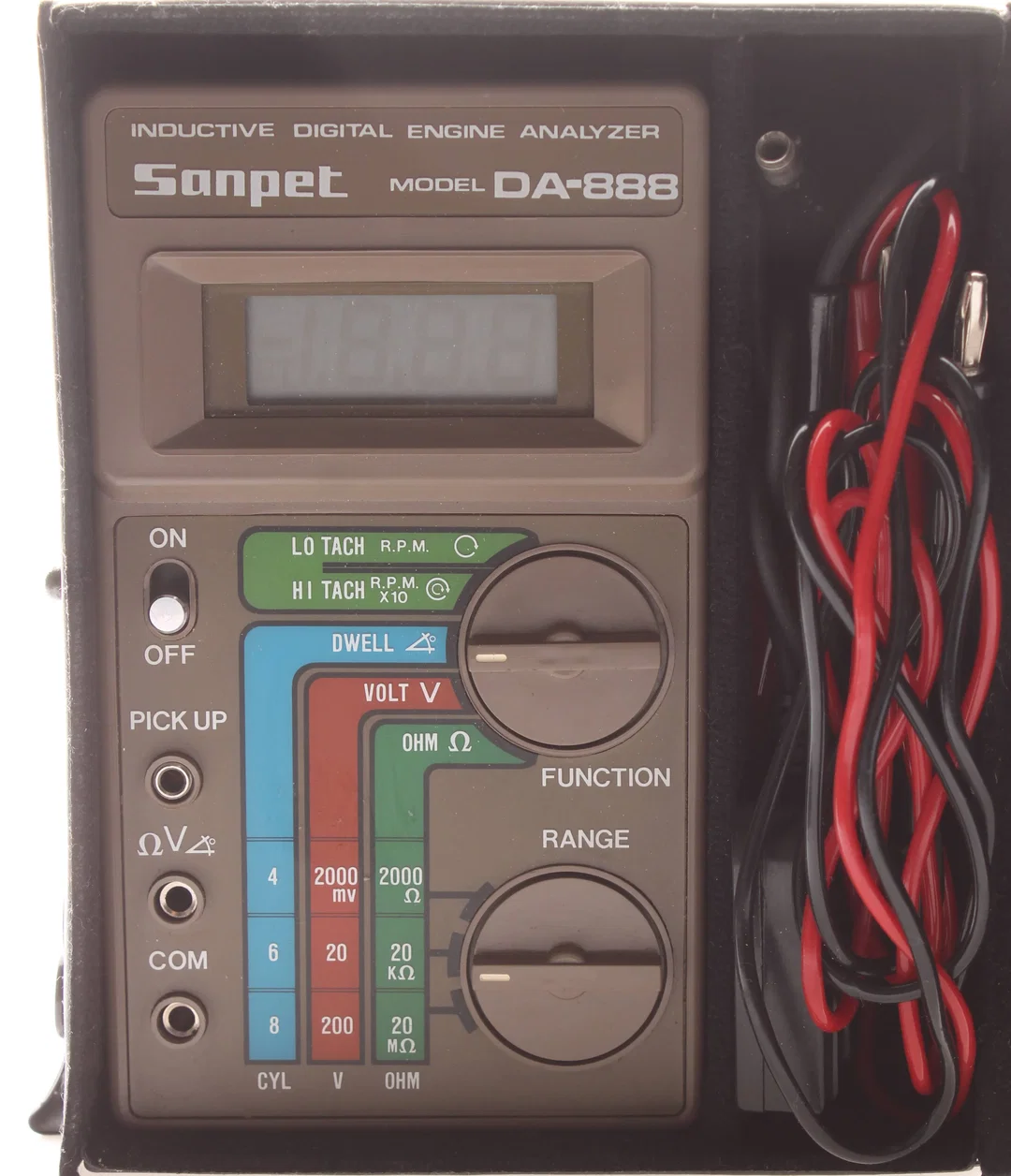 Sanpet DA-888 LCD Digital Engine Analyzer – Motortester mit Induktivklemme – Bild 3