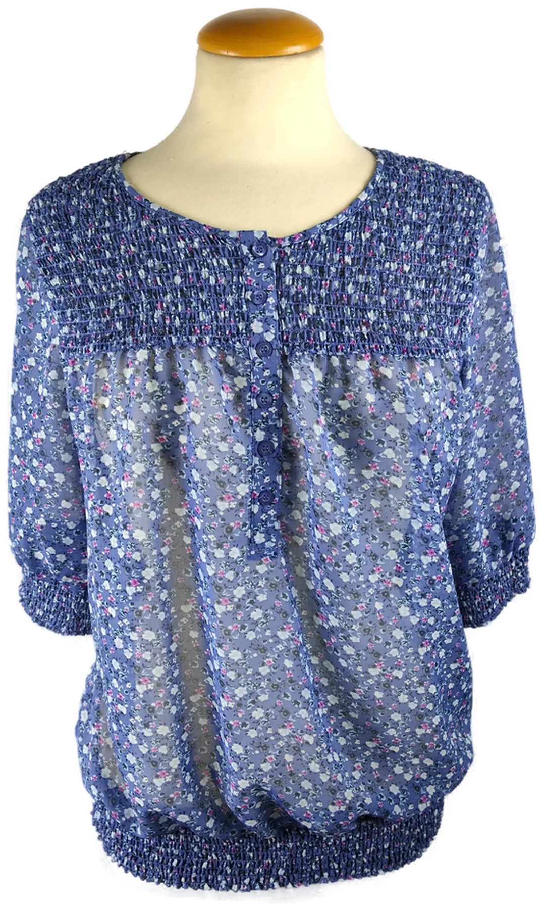 Damen-Shirt Sonstige Geblümt Polyester Gr. 42 | Frühlingsfavorit - Bild 4