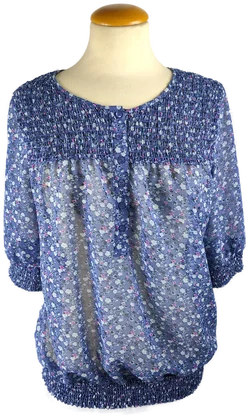 Damen-Shirt Sonstige Geblümt Polyester Gr. 42 | Frühlingsfavorit - Bild 1