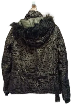 Safine by Etirel Damen Winterjacke braun-schwarz Gr. 38 - Hochwertige gestreifte Winterjacke - Bild 2