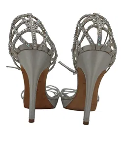 Karen Millen Damen Abendschuhe, silber - Gr. 39 - Bild 4