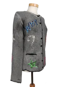 Grace Damen Strickjacke, grau - Gr. M - Bild 2